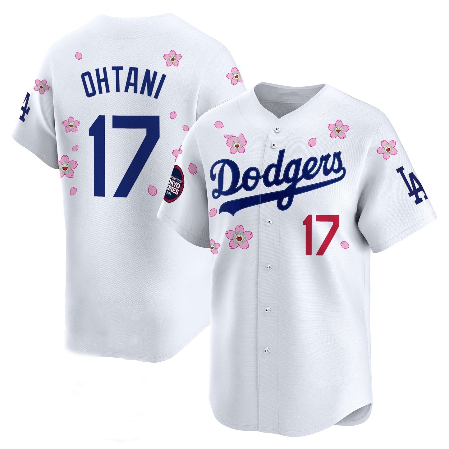Los Angeles Dodgers #17 Shohei Ohtani White 2025 Tokyo Series Limited Stitched Baseball Jersey baseball jersey product view 1