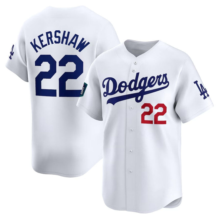 Los Angeles Dodgers #22 Clayton Kershaw 2024 World Tour Seoul Series Home Limited Player Jersey - White Stitches Baseball Jerseys baseball jersey product view 1