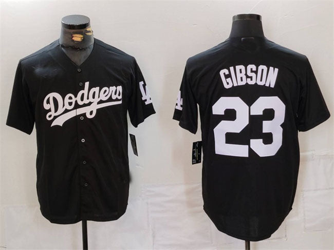 Los Angeles Dodgers #23 Kirk Gibson Black Cool Base Stitched Baseball Jersey baseball jersey product view 1