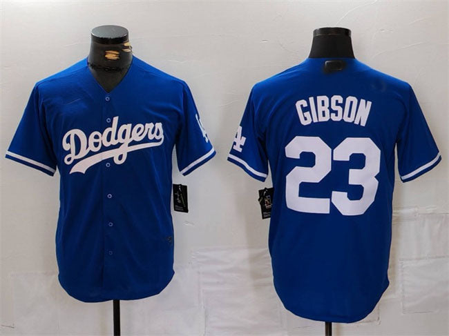 Los Angeles Dodgers #23 Kirk Gibson Blue Cool Base Stitched Baseball Jersey baseball jersey product view 1