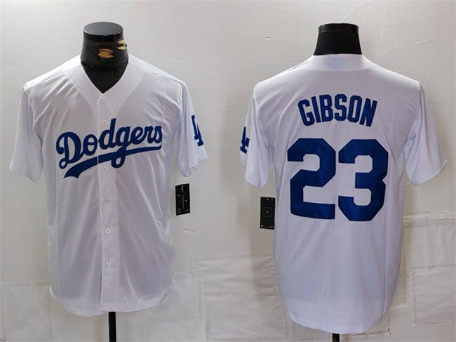 Los Angeles Dodgers #23 Kirk Gibson White Cool Base Stitched Baseball Jersey baseball jersey product view 1