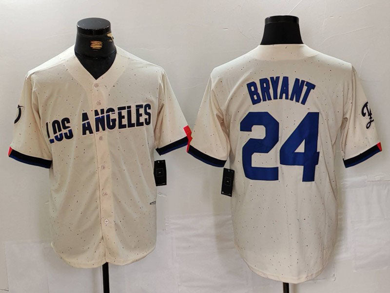 Los Angeles Dodgers #24 Kobe Bryant Cream 2024 City Connect Limited Stitched Baseball Jerseys baseball jersey product view 1
