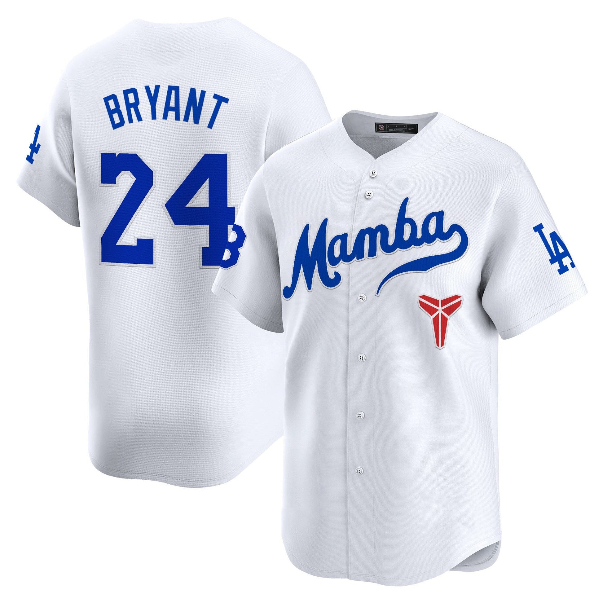 Los Angeles Dodgers #24 Kobe Bryant Mamba Vapor Premier Limited Jersey - All Stitched Baseball Jersey baseball jersey product view 1