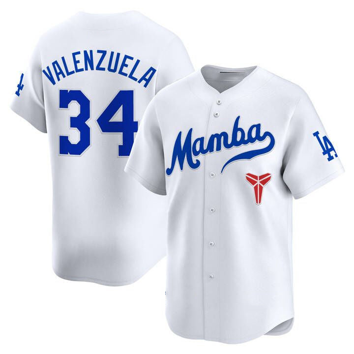 Los Angeles Dodgers #34 Fernando Valenzuela Mamba Vapor Premier Limited Jersey - All Stitched Baseball Jersey baseball jersey product view 1
