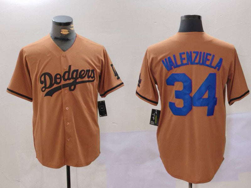 Los Angeles Dodgers #34 Toro Valenzuela Olive Cool Base Limited Stitched Baseball Jerseys baseball jersey product view 1
