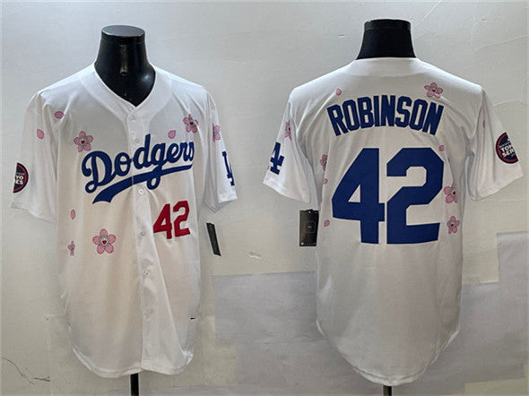 Los Angeles Dodgers #42 Jackie Robinson White 2025 Tokyo Series Limited Stitched Baseball Jersey baseball jersey product view 1
