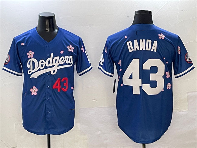 Los Angeles Dodgers #43 Anthony Banda Royal 2025 Tokyo Series Limited Stitched Baseball Jersey baseball jersey product view 1