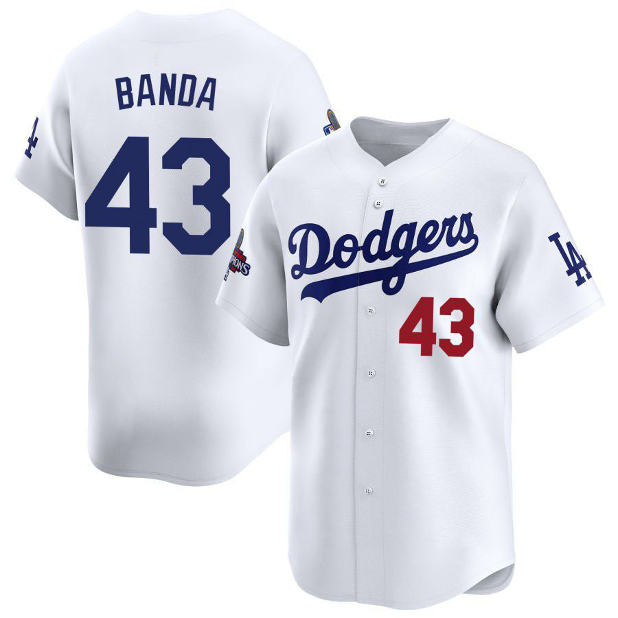 Los Angeles Dodgers #43 Anthony banda White 2024 World Series Stitched Baseball Jersey baseball jersey product view 1