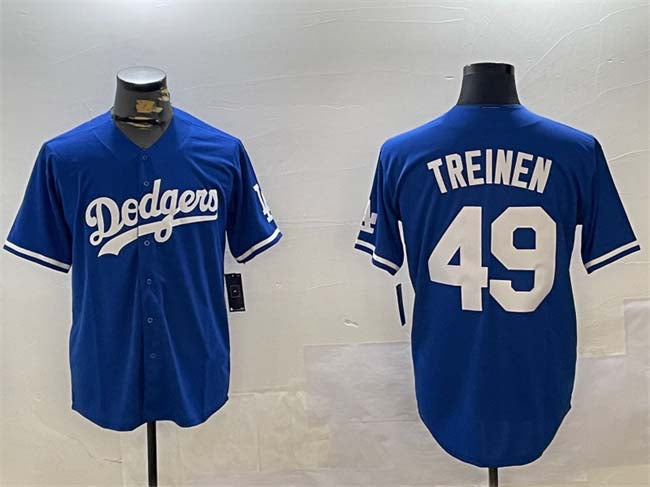 Los Angeles Dodgers #49 Blake Treinen Royal Cool Base Stitched Baseball Jersey baseball jersey product view 1