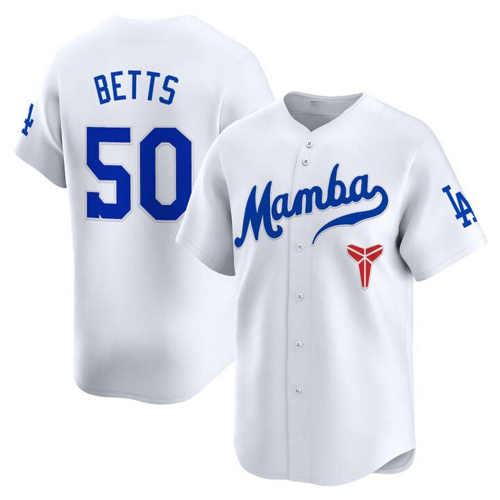 Los Angeles Dodgers #50 Mookie Betts Mamba Vapor Premier Limited Jersey - All Stitched Baseball Jersey baseball jersey product view 1