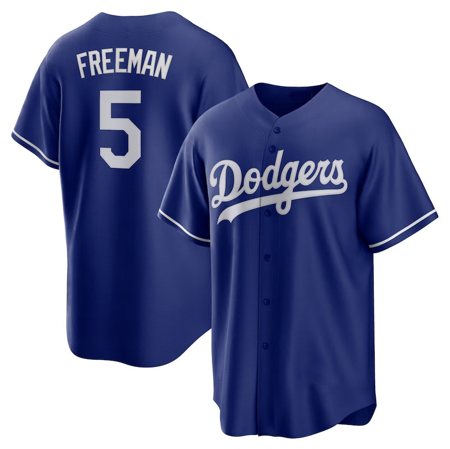 Los Angeles Dodgers #5 Freddie Freeman Alternate Replica Player Jersey - Royal Stitched Baseball Jersey baseball jersey product view 1