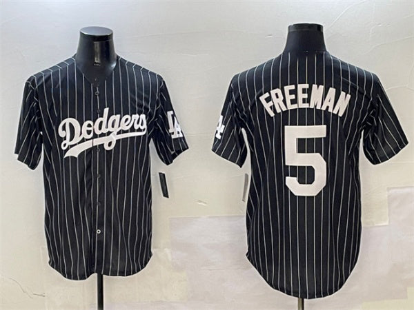 Los Angeles Dodgers #5 Freddie Freeman Black Cool Base Stitched Baseball Jersey baseball jersey product view 1