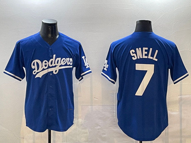 Los Angeles Dodgers #7 Blake Snell Royal Cool Base Stitched Baseball Jersey baseball jersey product view 1