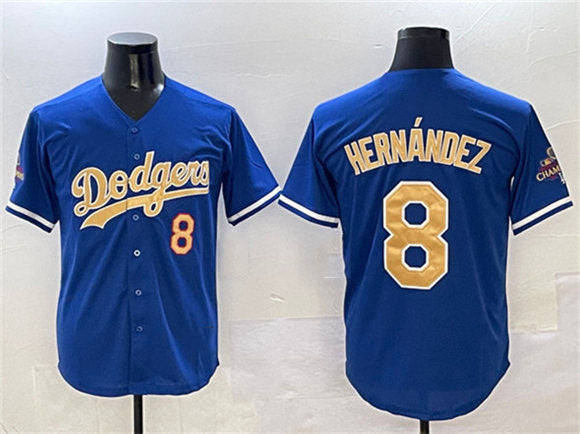 Los Angeles Dodgers #8 Enrique Hernandez Royal 2025 Gold Collection Limited Stitched Baseball Jersey baseball jersey product view 1