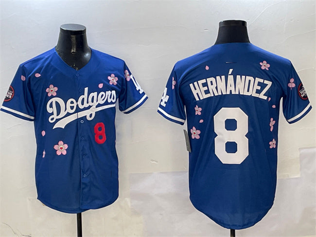 Los Angeles Dodgers #8 Enrique Hernandez Royal 2025 Tokyo Series Limited Stitched Baseball Jersey baseball jersey product view 1