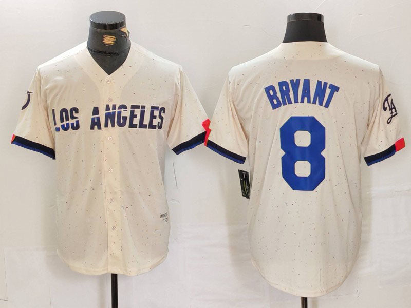 Los Angeles Dodgers #8 Kobe Bryant Cream 2024 City Connect Limited Stitched Baseball Jersey baseball jersey product view 1