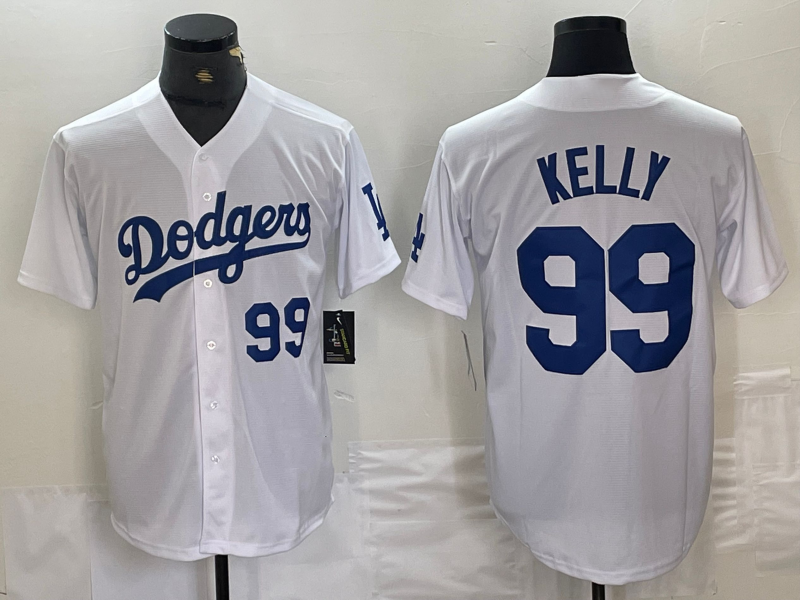 Los Angeles Dodgers #99 Joe Kelly Number White Stitched Cool Base Jersey Baseball Jersey baseball jersey product view 1