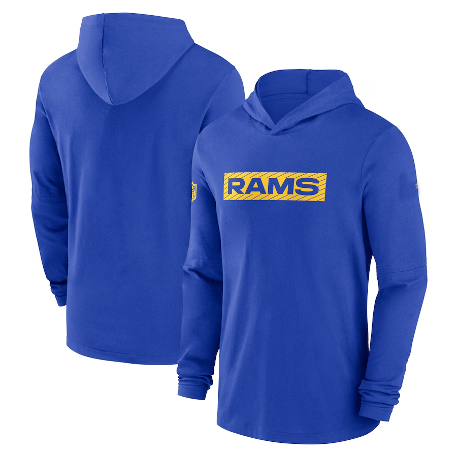 LA.Rams Salute To Service Club Pullover Hoodie Royal Player Jersey Stitched American Football Jerseys football jersey product view 1