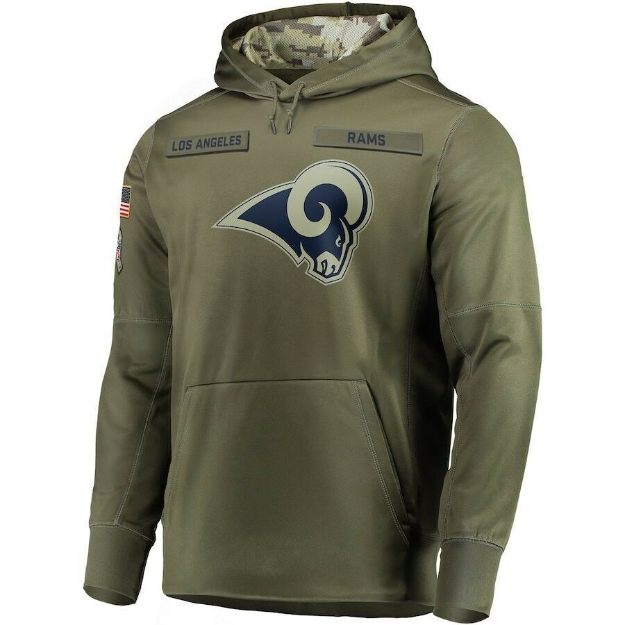 LA.Rams Salute To Service Club Pullover Hoodie Player Jersey Birthday gifts Stitched American Football Jerseys football jersey product view 1