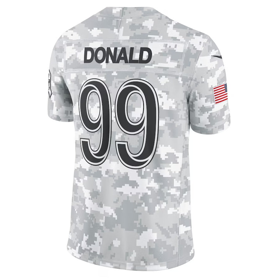 LA.Rams #99 Aaron Donald Player Arctic Camo Salute to Service Retired Player Limited Stitched American Football Jerseys football jersey product view 1