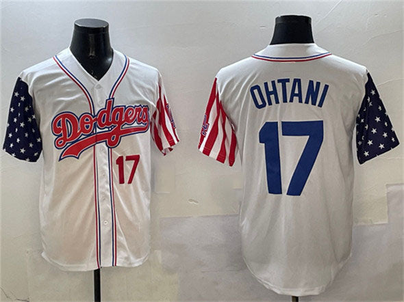 Los Angeles Dodgers #17 Shohei Ohtani White Limited Stitched Baseball Jersey baseball jersey product view 1