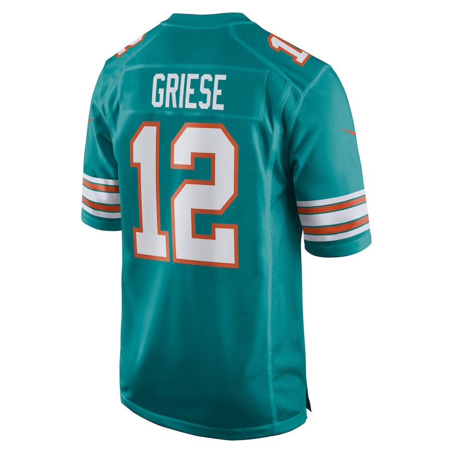 M.Dolphins #12 Bob Griese Player Aqua Home Game Football Jerseys football jersey product view 1