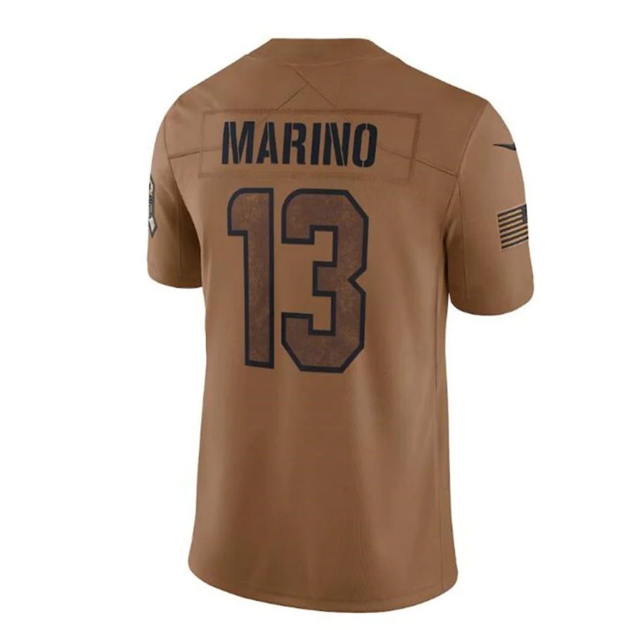 #13 Dan Marino Player M.Dolphins Brown Salute To Service Retired Limited Football Jerseys football jersey product view 1