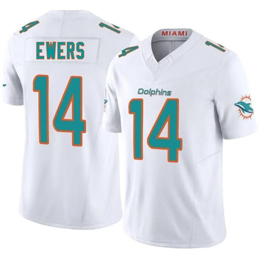 M.Dolphins #14 Quinn Ewers Player White Vapor Limited Game Football Jerseys football jersey product view 1