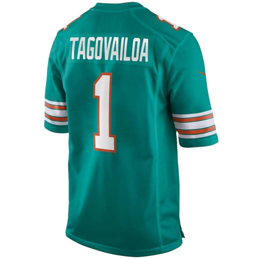 #1 Tua Tagovailoa Player M.Dolphins Green Game Football Jerseys football jersey product view 1