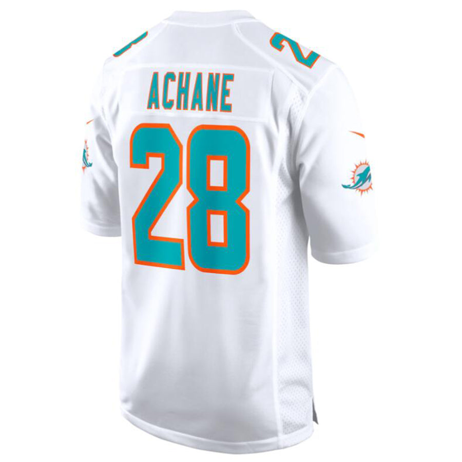 #28 Devon Achane M.Dolphins White Game Stitched Football Jerseys football jersey product view 1