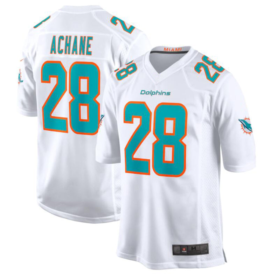 #28 Devon Achane M.Dolphins White Game Stitched Football Jerseys football jersey product view 2