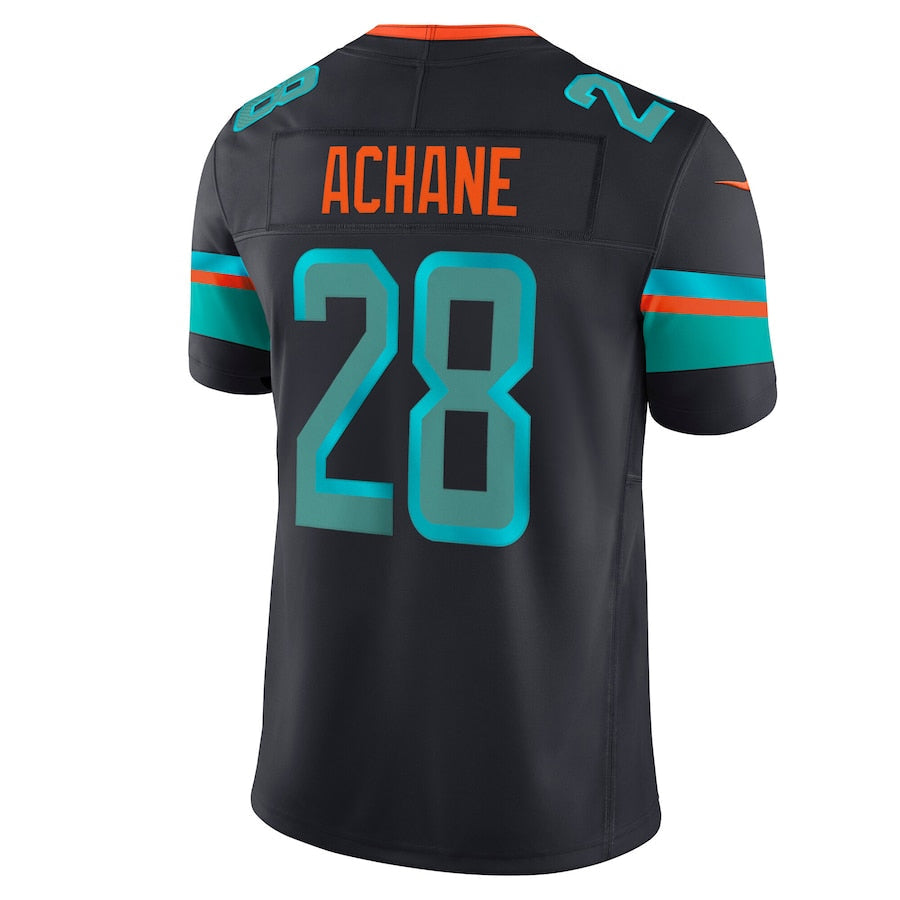 M.Dolphins #28 De?¡¥Von Achane Player Blue Rivalries Collection Vapor Limited Football Jerseys football jersey product view 1