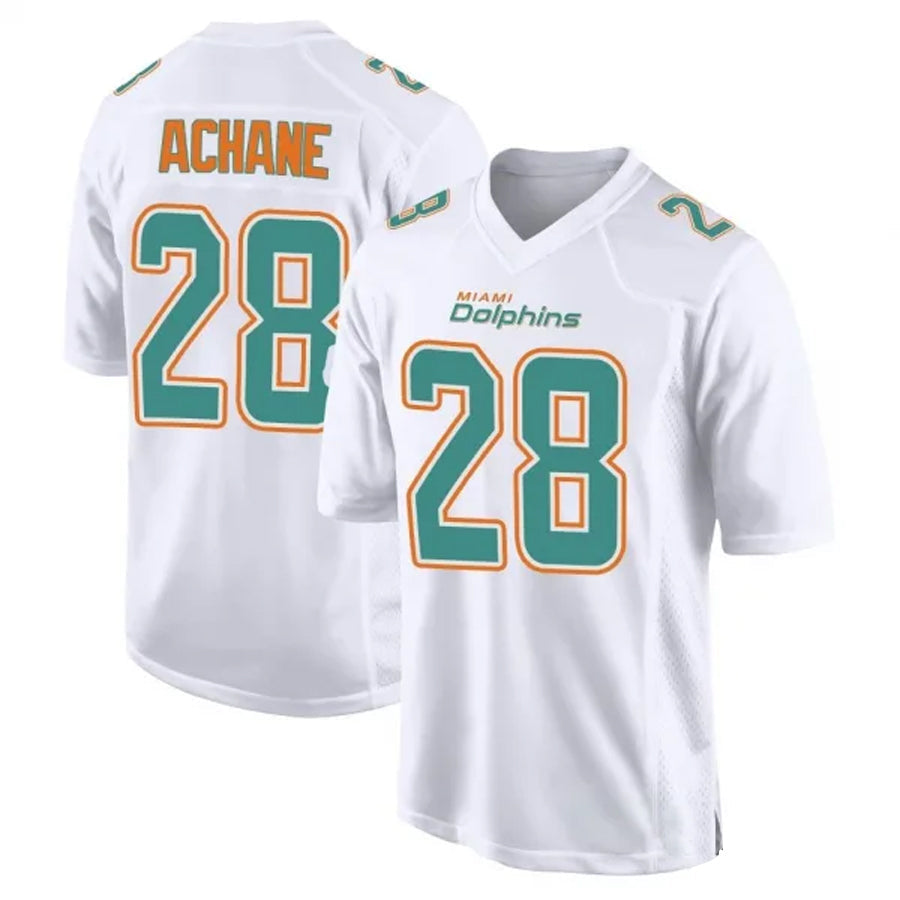 M.Dolphins #28 De?¡¥Von Achane Player White Foshion Elite Football Jerseys football jersey product view 1