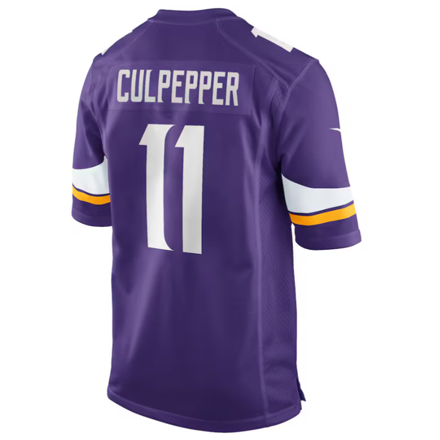 #11 Daunte Culpepper Player MN.Vikings Purple Game Football Jerseys football jersey product view 1