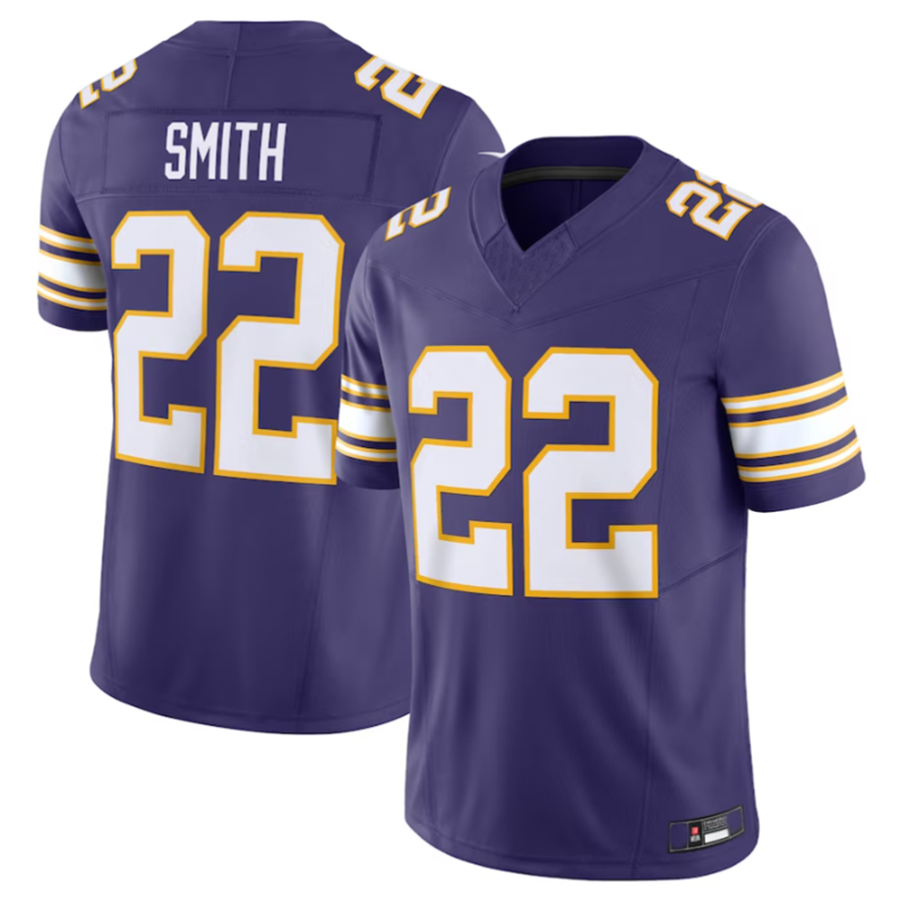 #22 Harrison Smith Player MN.Vikings Player Purple Classic Vapor F.U.S.E. Limited Football Jerseys football jersey product view 2