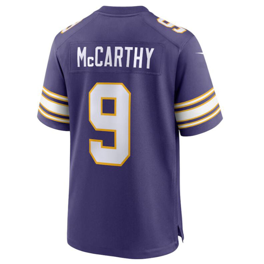 #9 J.J. McCarthy Player MN.Vikings Purple Game Football Jerseys football jersey product view 1