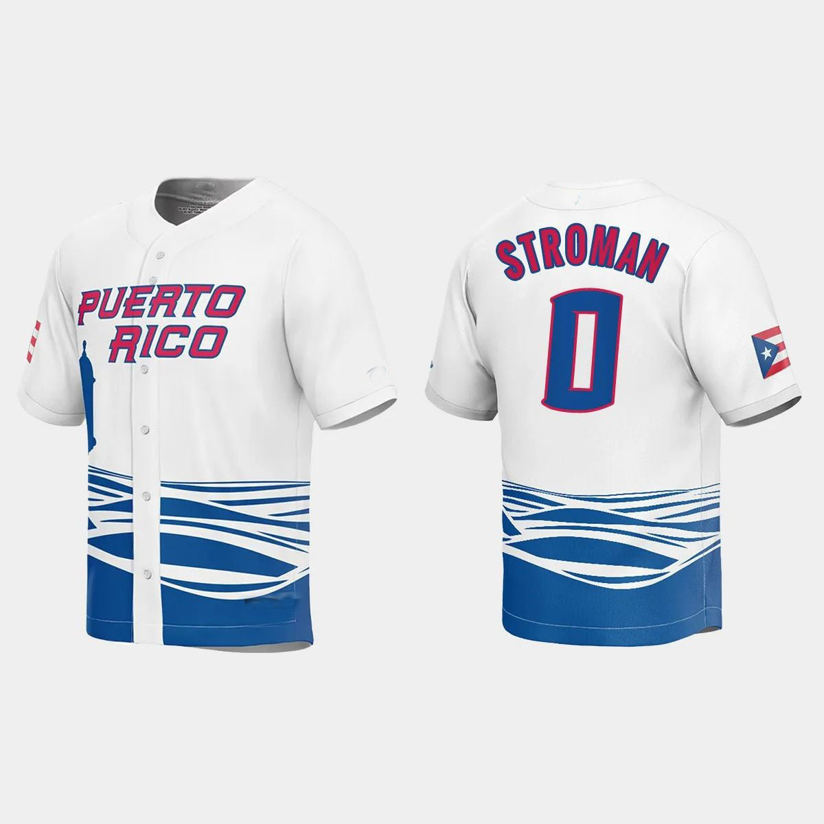 #0 MARCUS STROMAN PUERTO RICO BASEBALL 2023 WORLD BASEBALL CLASSIC JERSEY ¨C WHITE Stitches Baseball Jerseys baseball jersey product view 1
