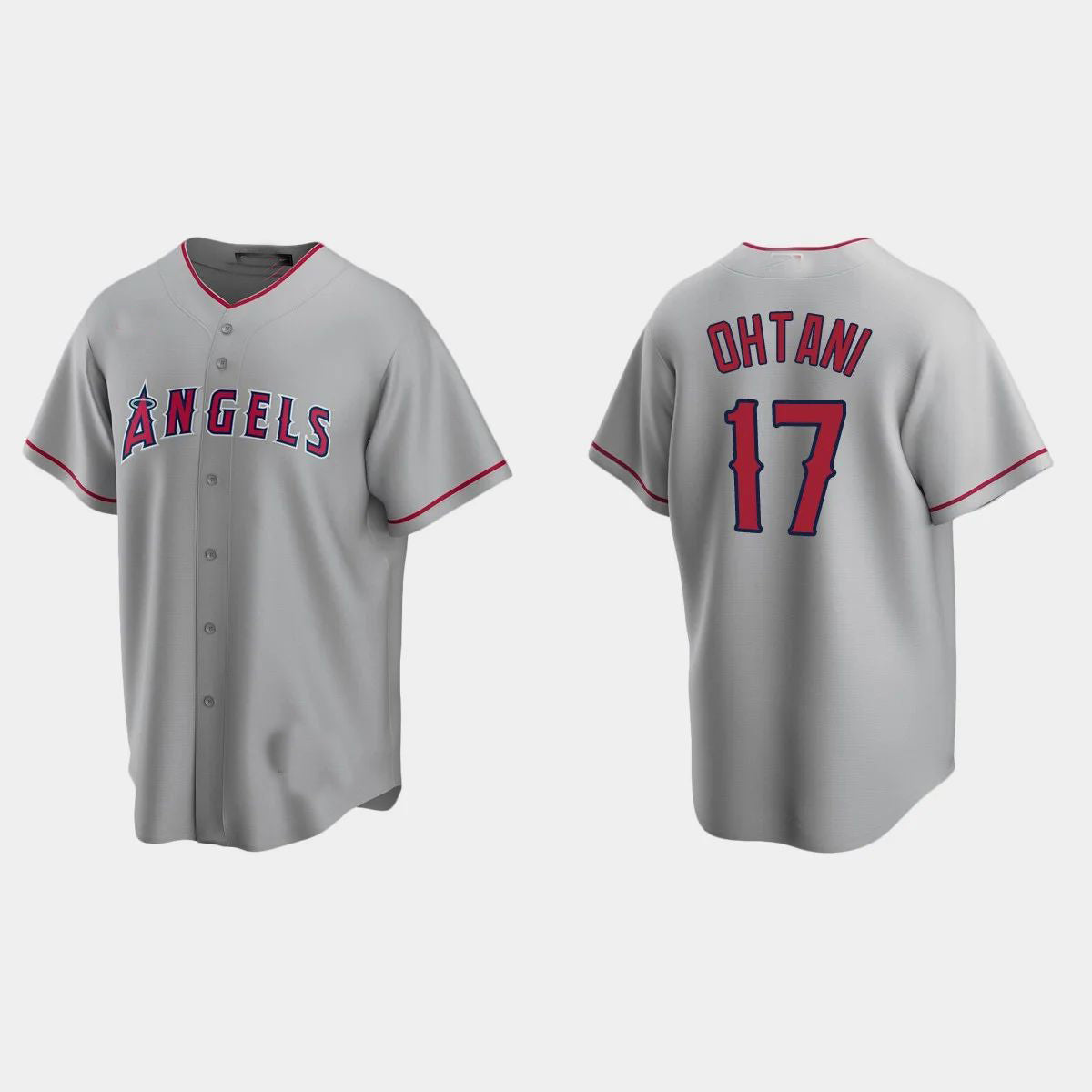 LOS ANGELES ANGELS #17 SHOHEI OHTANI ROAD REPLICA JERSEY ¨C GRAY Stitches Baseball Jerseys baseball jersey product view 1