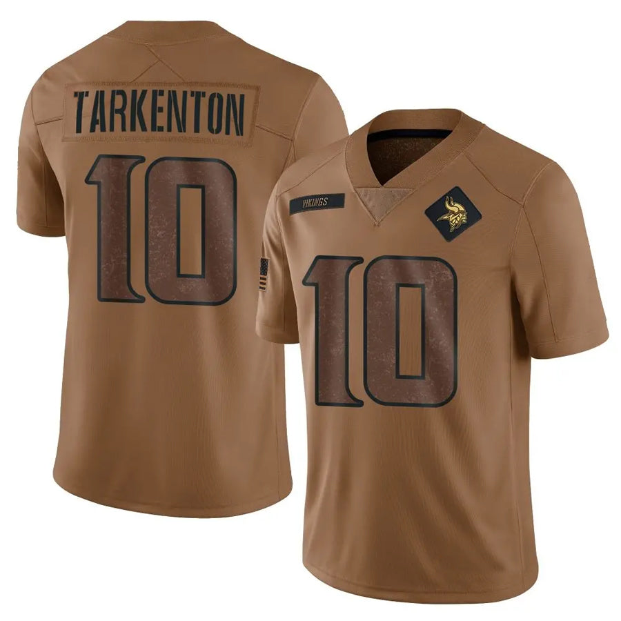 MN.Vikings #10 Fran Tarkenton Player Brown Salute To Service Limited Football Jerseys football jersey product view 1