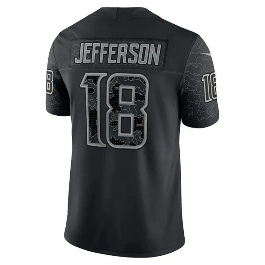 #18 Justin Jefferson Player MN.Vikings Black RFLCTV Limited Football Jerseys football jersey product view 1