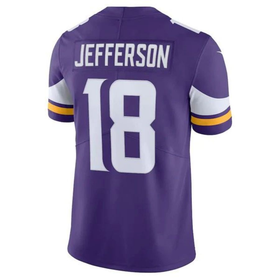 #18 Justin Jefferson Player MN.Vikings Purple Vapor Limited Stitched Football Jerseys football jersey product view 1