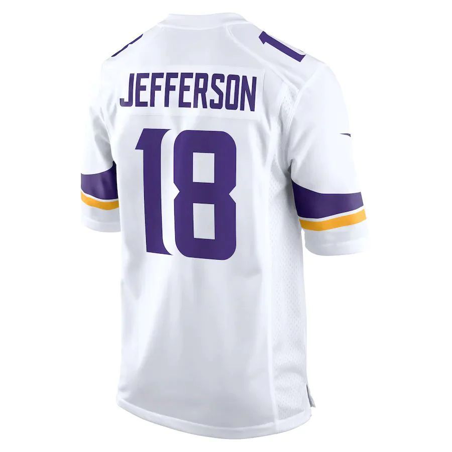 MN.Vikings #18 Justin Jefferson Player White Game Football Jerseys football jersey product view 1