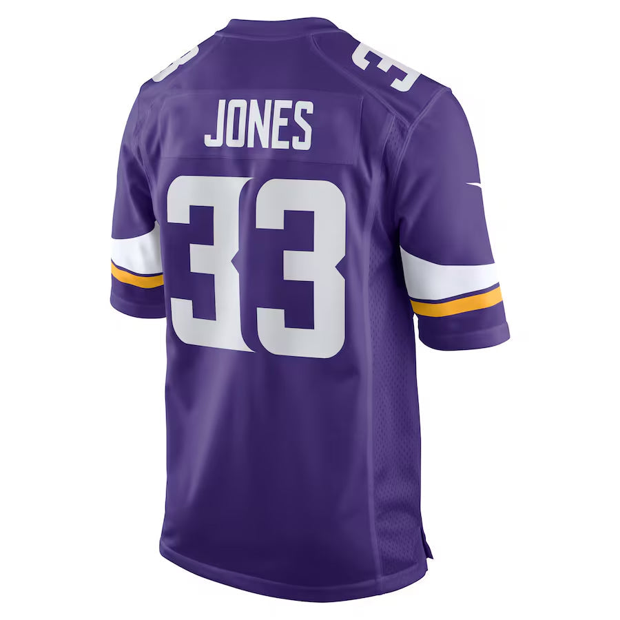 MN.Vikings #33 Aaron Jones Player Purple Home Game Football Jerseys football jersey product view 1