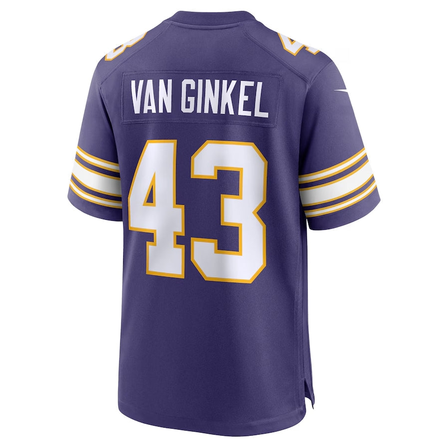 MN.Vikings #43 Andrew Van Ginkel Player Purple Game Stitched American Football Jerseys football jersey product view 1