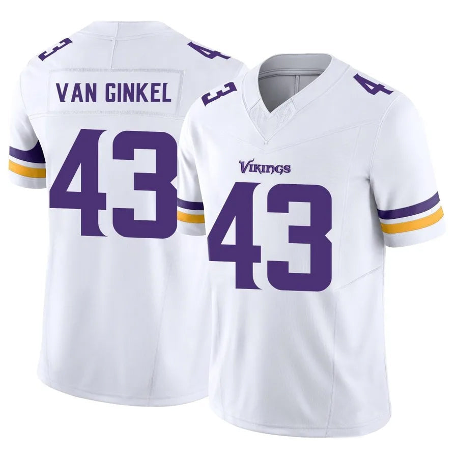 MN.Vikings #43 Andrew Van Ginkel Player White Vapor F.U.S.E. Limited Football Jerseys football jersey product view 1