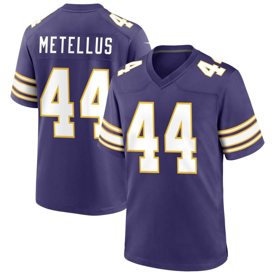 MN.Vikings #44 Josh Metellus Player Purple Classic Game Football Jerseys football jersey product view 1