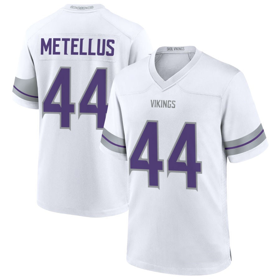 MN.Vikings #44 Josh Metellus Player White Alternate Game Football Jerseys football jersey product view 1