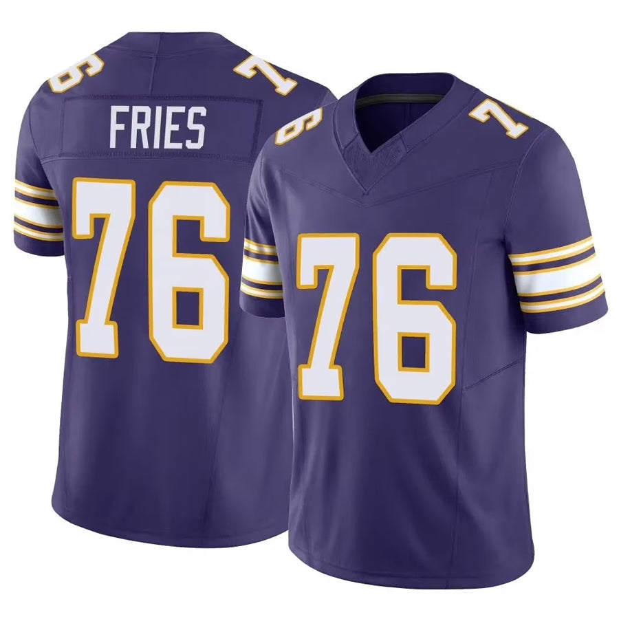MN.Vikings #76 Will Fries Player Purple Classic Vapor F.U.S.E. Limited Football Jerseys football jersey product view 1