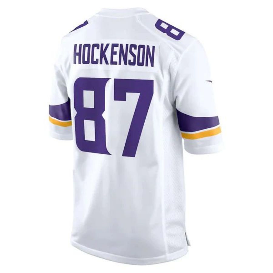 #87 T.J. Hockenson Player MN.Vikings White Game Football Jerseys football jersey product view 1