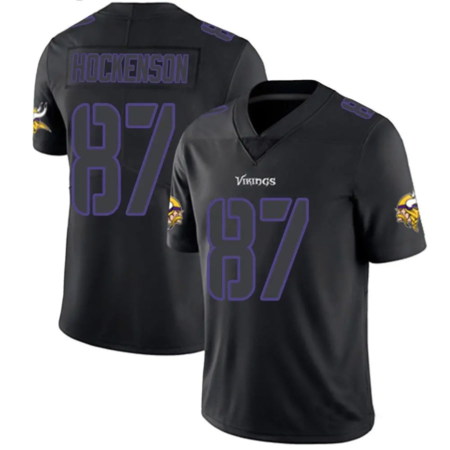 MN.Vikings #87 T.J. Hockenson Player Limited Black Impact Game Football Jerseys football jersey product view 1
